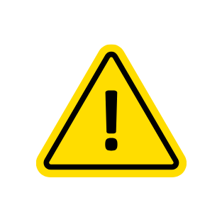 Warning icon indicating potential risks associated with non-underwritten warranties.
